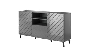 Cama Komoda ABETO 150x42x82 grafit/grafit połysk