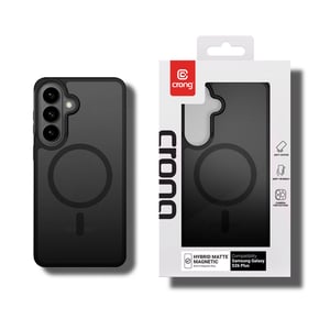Crong Hybrid Matte Magnetic - Etui MagSafe Samsung Galaxy S26+ (czarny)