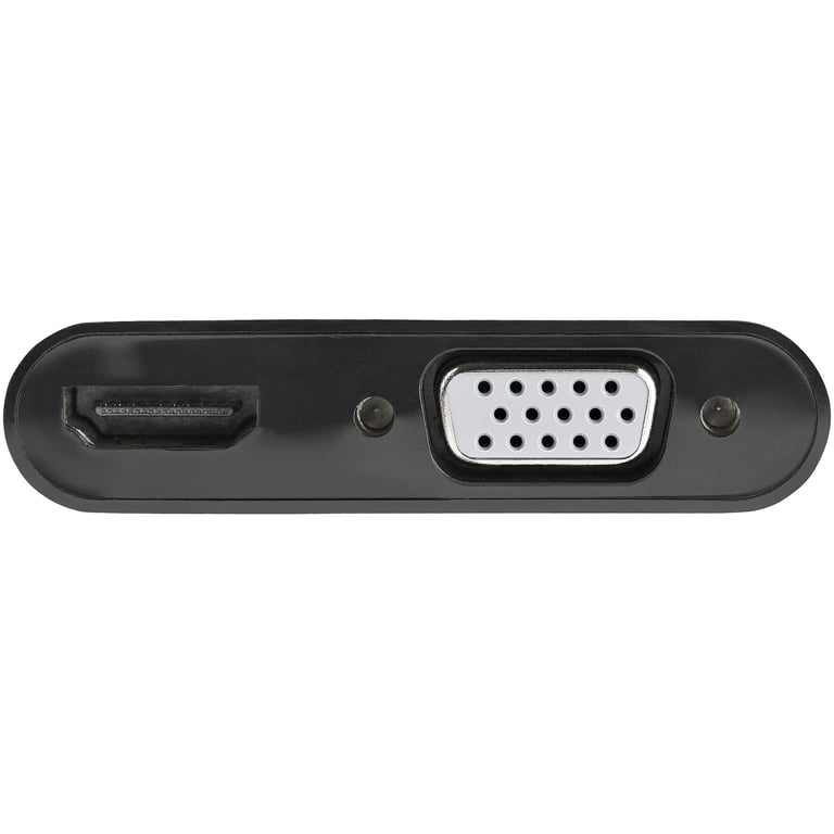 StarTech DP2VGAHD20 adapter kablowy DisplayPort HDMI + VGA (D-Sub) Czarny