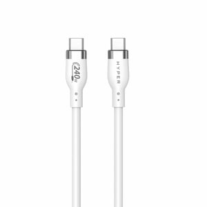 HYPER HJ4001WHGL kabel USB USB 2.0 1 m USB C 0,48 Gbit/s 240 W Biały