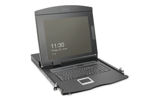 Digitus DS-72221-7CH rackmonterad konsol 48,3 cm (19") 1920 x 1080 px Svart 1U