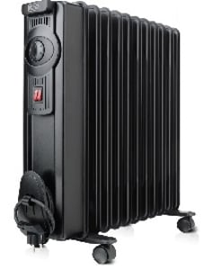 Black & Decker BXRA2300E Heizkörper für den Innenbereich, schwarz, 1,67 W, elektrischer Konvektorheizkörper