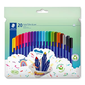 Staedtler 323 C20 cienkopis Czarny, Niebieski, Brązowy, Cyjan, Ciemny Szary, Niebieska kaczka, Zielony, Jasny Niebieski, Jasnozielony, Jasny Szary, Liliowy, Pomarańczowy, Różowy, Czerwony, Fioletowy, Żółty
