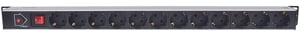 Intellinet 714044 rozdzielacz zasilania PDU 12 x gniazdo sieciowe 1U Czarny