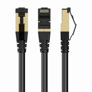 Gembird PP8-LSZHCU-BK-0.25M kabel sieciowy Czarny 0,25 m Cat8 S/FTP (S-STP)