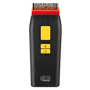 Adesso NuScan 3500TB Handheld 1D/2D CMOS Barcode Scanner, Black, Yellow