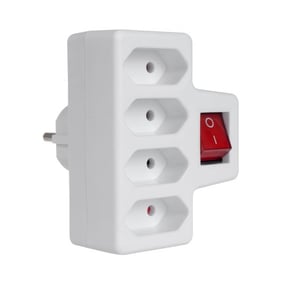 Maclean MCE217 Type E (FR) Power Plug Adapter, White