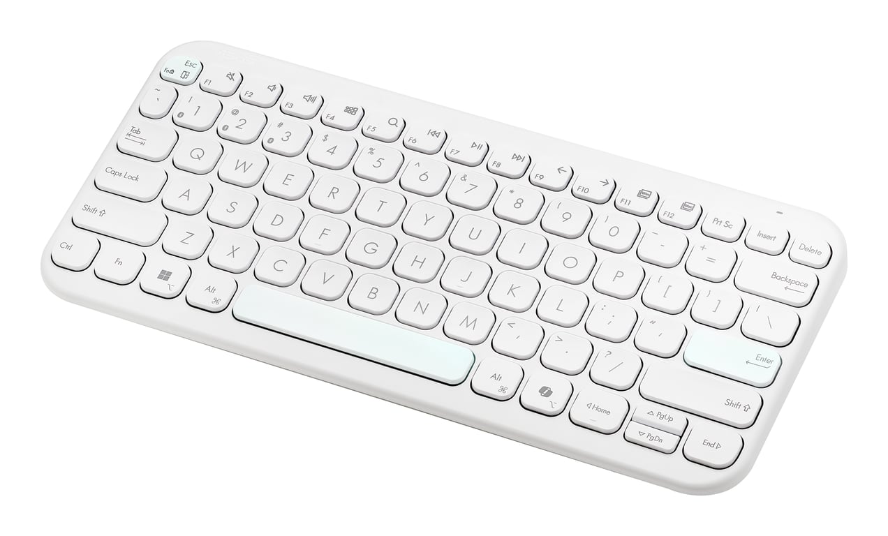 ASUS Marshmallow Keyboard KW100 klawiatura Dom Bluetooth QWERTY Amerykański międzynarodowy Beżowy