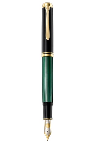Pelikan Souverän® 1000 wieczne pióro Wbudowany system napełniania Czarny, Złoto, Zielony 1 szt.