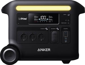 Anker F2600 tragbare Ladestation mit 12 Lithium-Eisen-Phosphat-Akkus (LiFePO4), 2400 W, 31,6 kg