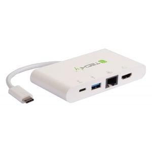 Techly IADAP USB31-DOCK1 USB 3.2 Gen 1 (3.1 Gen 1) Type-C Docking Station, White
