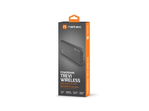 NATEC Trevi Wireless 10,000 mAh Lithium-Polymer (LiPo) Wireless Charging Black