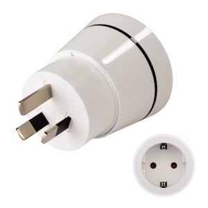 Hama 00121996 Power Plug Adapter, White