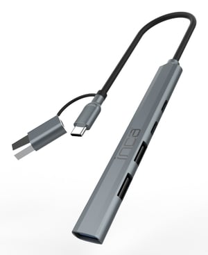 Inca IUTP-06TX huby i koncentratory USB 3.2 Gen 1 (3.1 Gen 1) Type-A + Type-C 5000 Mbit/s Szary