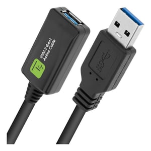 Techly ICUR3050G kabel USB USB 3.2 Gen 1 (3.1 Gen 1) 5 m USB A Czarny