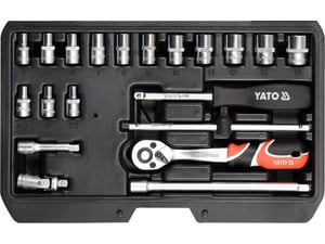 Yato YT-14491 20-piece wrench and tool set.