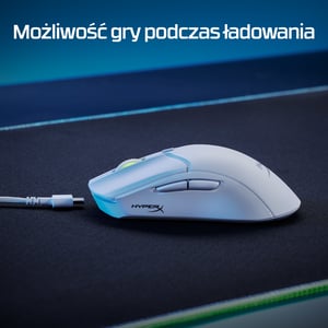 HyperX Pulsefire Haste 2 — bezprzewodowa mysz dla graczy (biała)