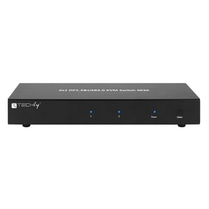 Techly IDATA DP-KVM2 KVM-Switch, schwarz