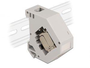DeLOCK DIN-Schienenadapter mit Keystone-RJ45-Buchse, Cat.6A LSA