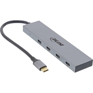 InLine 35392B huby i koncentratory USB 2.0 Type-C 10000 Mbit/s Szary