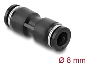 DeLOCK 60740 Pneumatikanschluss/Kupplung, schwarz, Metall, Kunststoff, Innengewinde, 1 Stück.
