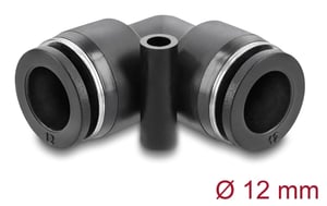 DeLOCK 60748 Pneumatikanschluss/Kupplung, schwarz, Metall, Kunststoff, Innengewinde, 1 Stück.