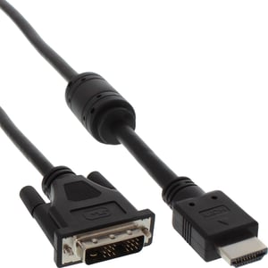 InLine 17663 adapter kablowy 3 m HDMI DVI-D Czarny