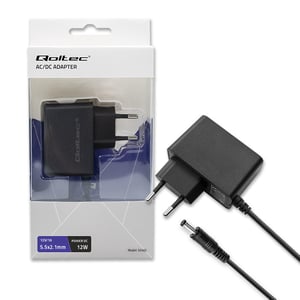 Qoltec 52402 strömadapter/omformare, inomhus, 12 W, svart
