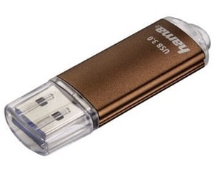Hama Laeta 64 GB USB Flash Drive, USB Type-A 3.2 Gen 1 (3.1 Gen 1), Brown