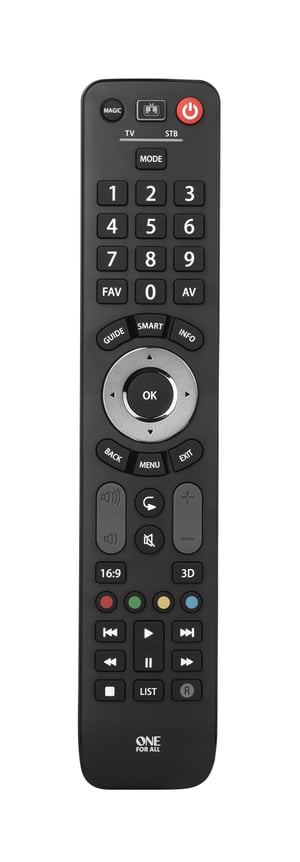 One For All Advanced Evolve 2 Pilot Infrared TV, TV Set-Top Box Press the buttons