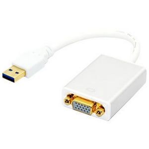 Techly USB 3.0 – VGA M/F externe USB-Grafikkarte 1920 x 1080 px Weiß