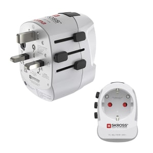 Hama 00223477 Modular Power Plug Adapter, Type C + Type F, White