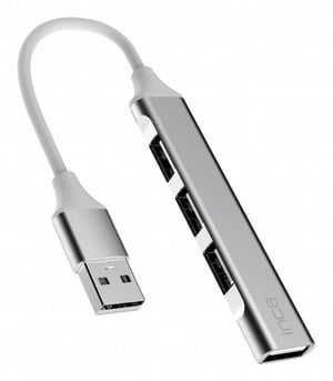 Inca IUSB-4TUX huby i koncentratory USB 2.0 Type-A 5000 Mbit/s Srebrny, Biały