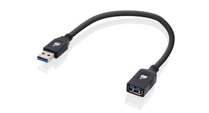 iogear G2LU3AMF USB-Kabel USB 3.2 Gen 1 (3.1 Gen 1) 0,3 m USB A Schwarz