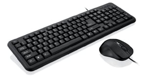 iBox OFFICE KIT II tangentbord Medföljande USB-mus QWERTY Engelska Svart