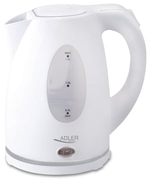 Adler AD 1207 Electric Kettle, 1.5 L, 2000 W, White