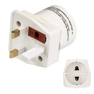 Hama 00047629 Hybrid Type E/F to Type G (UK) Power Plug Adapter, White
