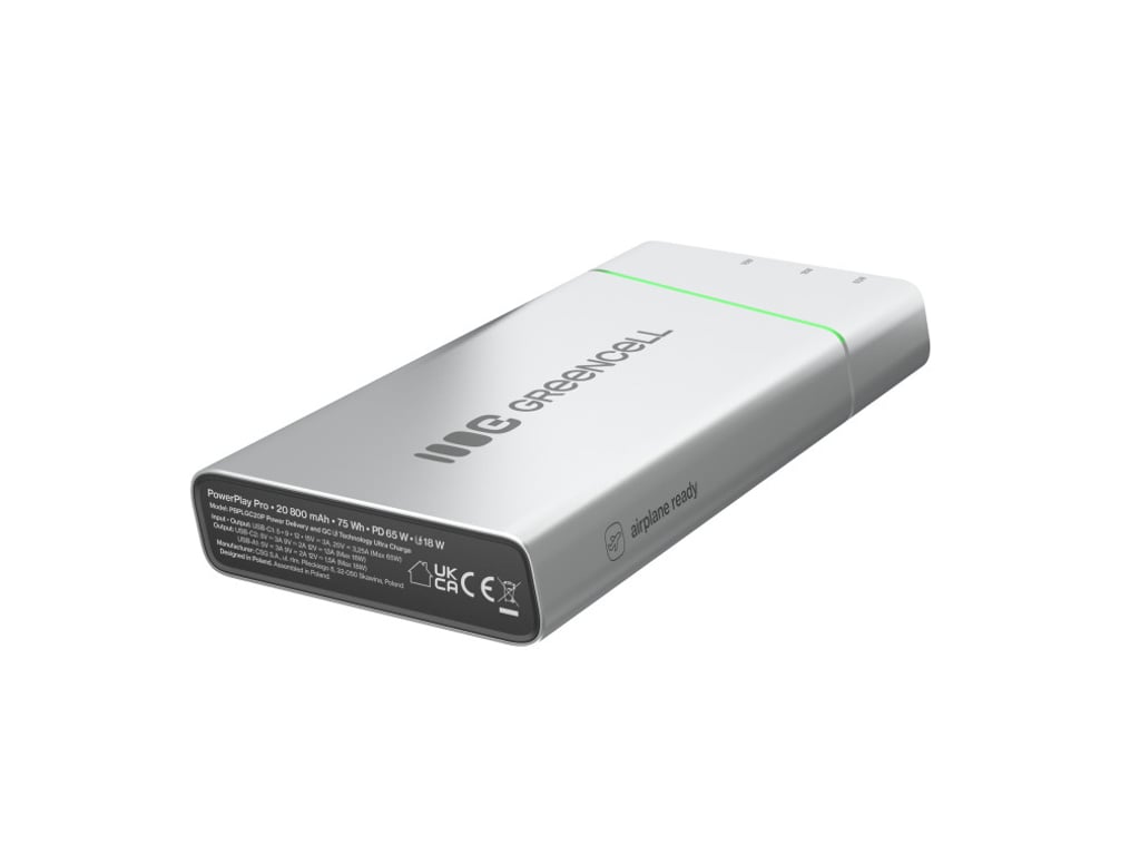 фото Зовнішній акумулятор (павербанк) Green Cell PowerPlay Pro 20800mAh 65W (PBPLGC20P)