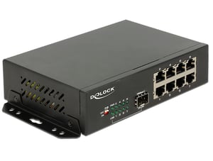 DeLOCK 87708 Gigabit Ethernet (10/100/1000) Network Switch, Black