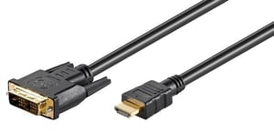 Microconnect HDM191813 adapter kablowy 3 m HDMI Typu A (Standard) DVI-D Czarny