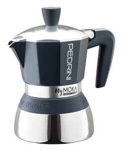 Pedrini MyMoka induktionsmoka-kaffebryggare, brun, rostfritt stål