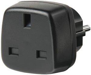 Brennenstuhl reseadapter GB/jordad nätadapter/omvandlare Svart