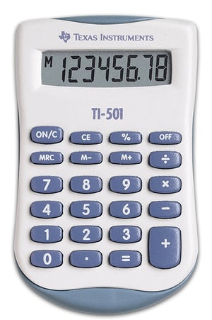 Texas Instruments TI-501 Pocket Calculator Basic Calculator Blue, White