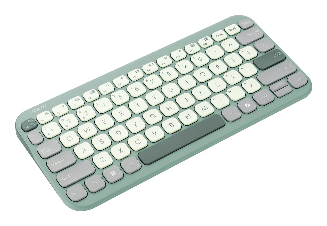ASUS KW100 KEYBOARD/GN/UI/80 klawiatura Uniwersalne Bluetooth Zielony