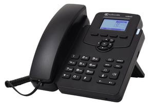 AudioCodes 405HD VoIP Phone, Black, 2-line LCD