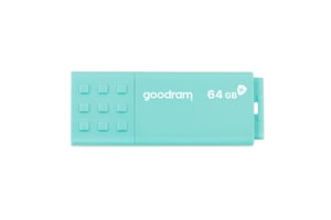 Goodram UME3 64 GB USB Flash Drive, USB Type-A 3.2 Gen 1 (3.1 Gen 1), Turquoise