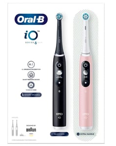 Oral-B iO 6 für Erwachsene – Rotierende Zahnbürste – Schwarz, Rosa