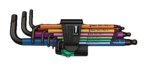 Wera 950 Spkl9 Hex-plus Hex Key Set L-shaped Allen wrenches Metric/Imperial 9-piece set
