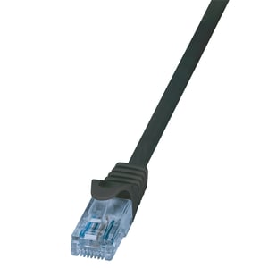LogiLink CP3033U Network Cable, Black, 1 m, Cat6a U/UTP (UTP)