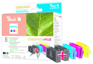 Peach 316405 Tintenpatrone, 5 Stück. Schwarz, Cyan, Magenta, Gelb